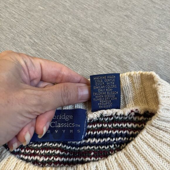 Vintage Mervyns Cambridge Classics Men Sweater Size Large Long Sleeve Cotton USA - Picture 11 of 11